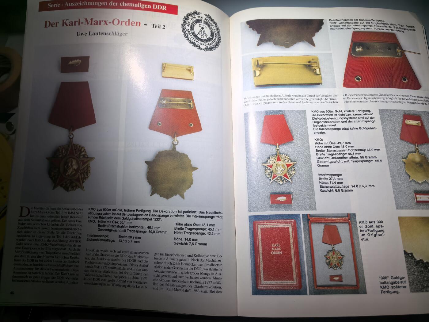 盛世勋华——号角文化勋章邮票专场拍卖第281期 德国出版 Militaria-Magazin杂志 1997年8-10月刊总第87期 50页