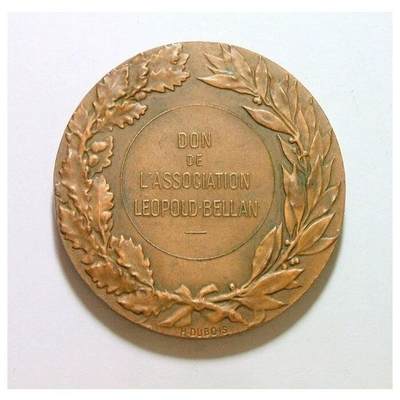 【旋风钱币】10月4日19:00准时开拍 精美欧洲币章 第三帝国货币等 全场包邮！ 法国1900年前后 和平鸽高浮雕精制大铜章 40MM