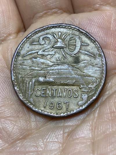 2025年第九十八场(总第一百二十四场）外国好品散币(免佣金) - 墨西哥🇲🇽1967年20分(金字塔图案第二版)