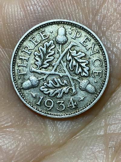 2025年第九十八场(总第一百二十四场）外国好品散币(免佣金) - 英国🇬🇧1934年3便士银币