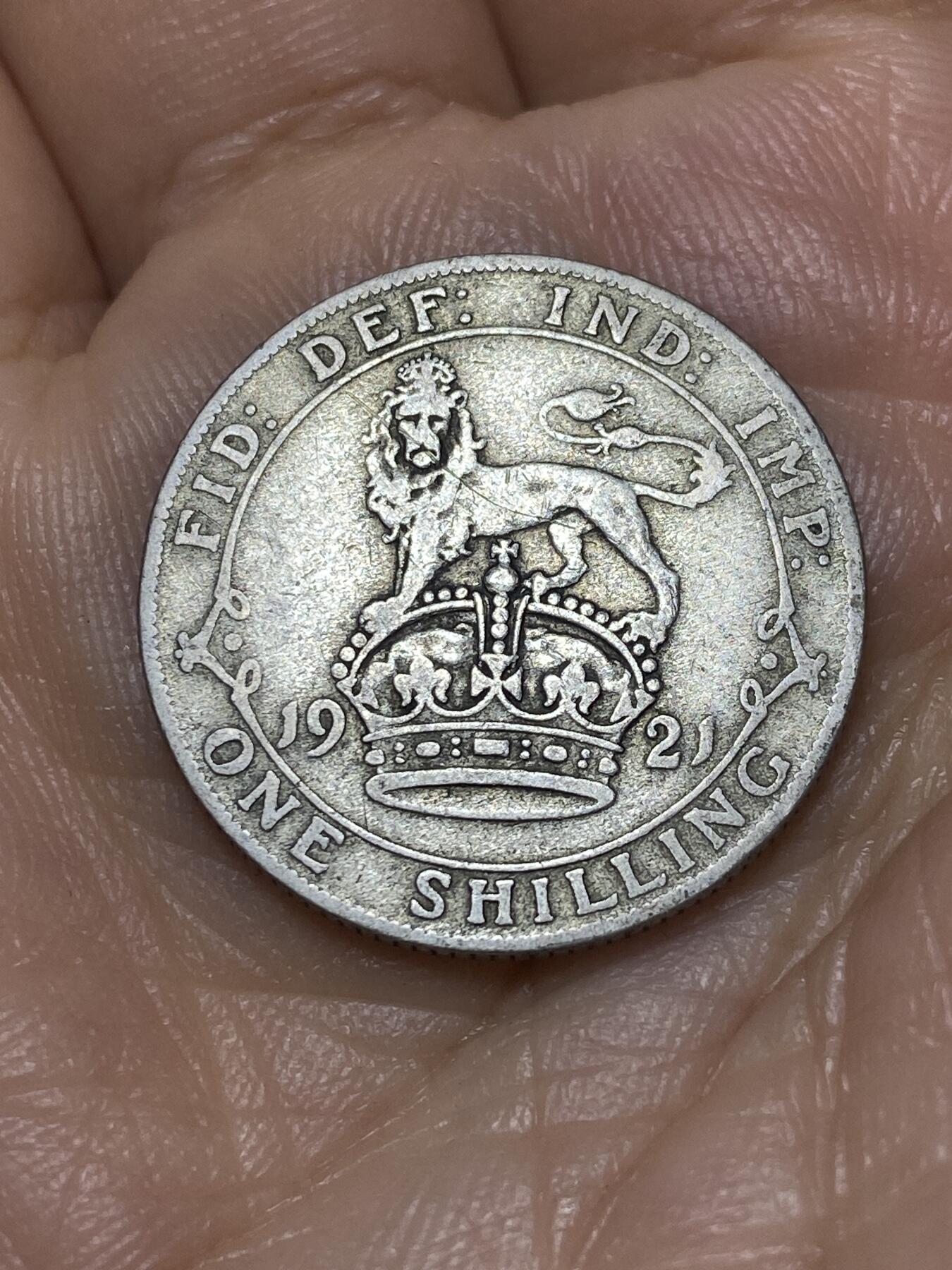 2025年第九十八场(总第一百二十四场）外国好品散币(免佣金) 英国🇬🇧1921年1先令银币(乔治五世第二版，500银)