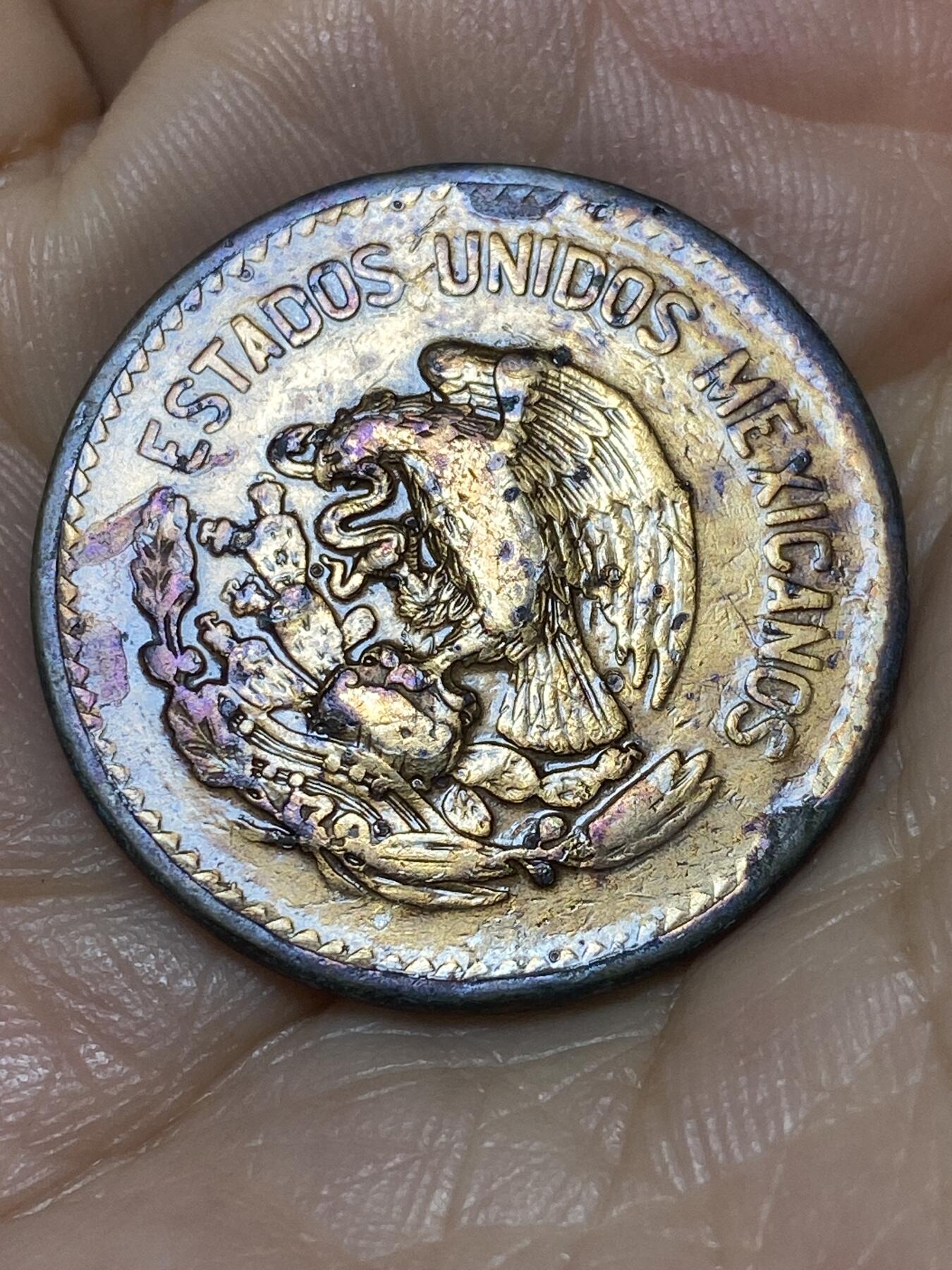 2025年第九十八场(总第一百二十四场）外国好品散币(免佣金) 墨西哥🇲🇽1944年20分(金字塔图案第一版)