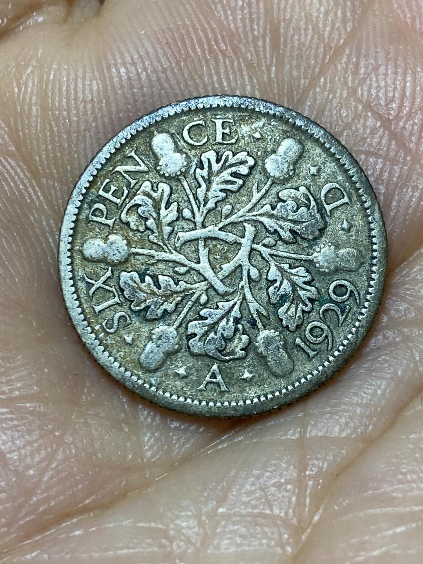 2025年第九十八场(总第一百二十四场）外国好品散币(免佣金) 英国🇬🇧1929年6便士银币(乔治五世第五版，500银)