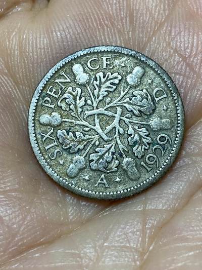 2025年第九十八场(总第一百二十四场）外国好品散币(免佣金) - 英国🇬🇧1929年6便士银币(乔治五世第五版，500银)