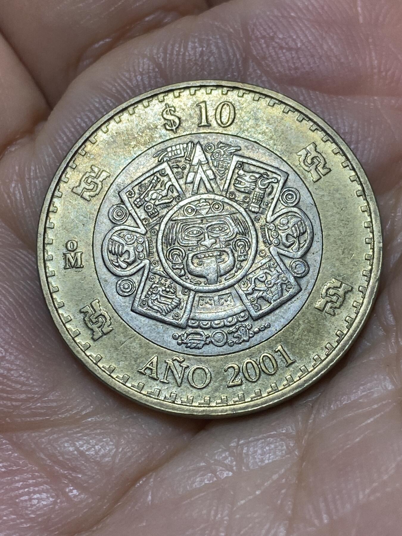 2025年第九十八场(总第一百二十四场）外国好品散币(免佣金) 墨西哥🇲🇽2001年10比索