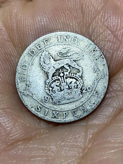 2025年第九十八场(总第一百二十四场）外国好品散币(免佣金) - 英国🇬🇧1920年6便士银币(乔治五世第二版首发年，500银)