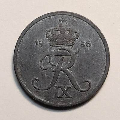 布加迪🐬～世界钱币(上海)🌾第 246 期 /  各国套币和散币 - 丹麦🇩🇰 1956年 1奥尔
