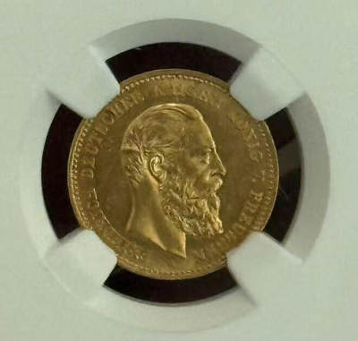 NGC-MS63 1888普鲁士三皇之年10马克金币 好品 - NGC-MS63 1888普鲁士三皇之年10马克金币 好品