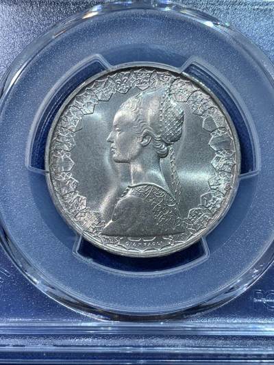 《竞宝斋》第424场 周日，周一，周二  3场连拍 （全场包邮） PCGS MS67 意大利1970-R美女帆船500里拉银币