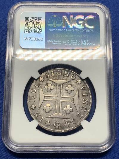 《竞宝斋》第424场 周日，周一，周二  3场连拍 （全场包邮） NGC XF45 葡萄牙1812年400R银币 自然状态 古朴漂亮