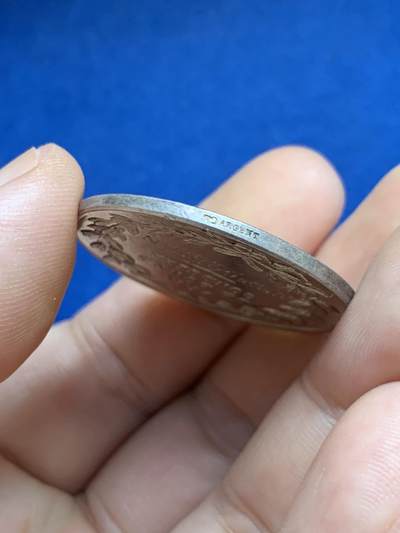 《竞宝斋》第424场 周日，周一，周二  3场连拍 （全场包邮） 法国巴黎妇产科学院纪念银章，丰饶角AR边铭，33.5mm，15克，双面文字比较少见。