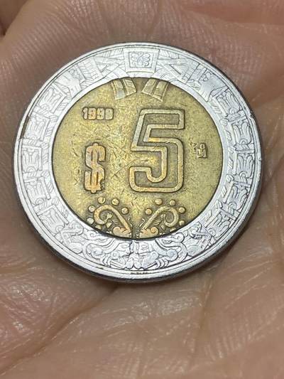 2025年第九十八场(总第一百二十四场）外国好品散币(免佣金) - 墨西哥🇲🇽1998年5比索