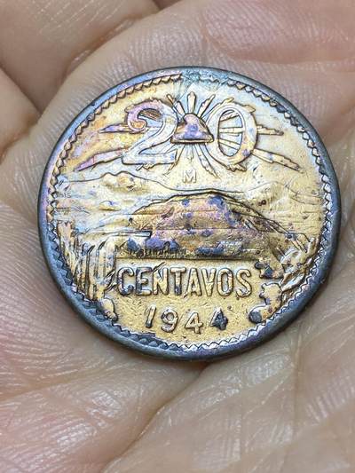 2025年第九十八场(总第一百二十四场）外国好品散币(免佣金) - 墨西哥🇲🇽1944年20分(金字塔图案第一版)