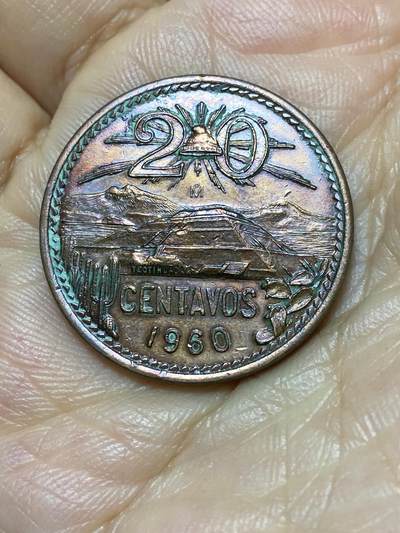 2025年第九十八场(总第一百二十四场）外国好品散币(免佣金) - 墨西哥🇲🇽1960年20分(金字塔图案第二版)
