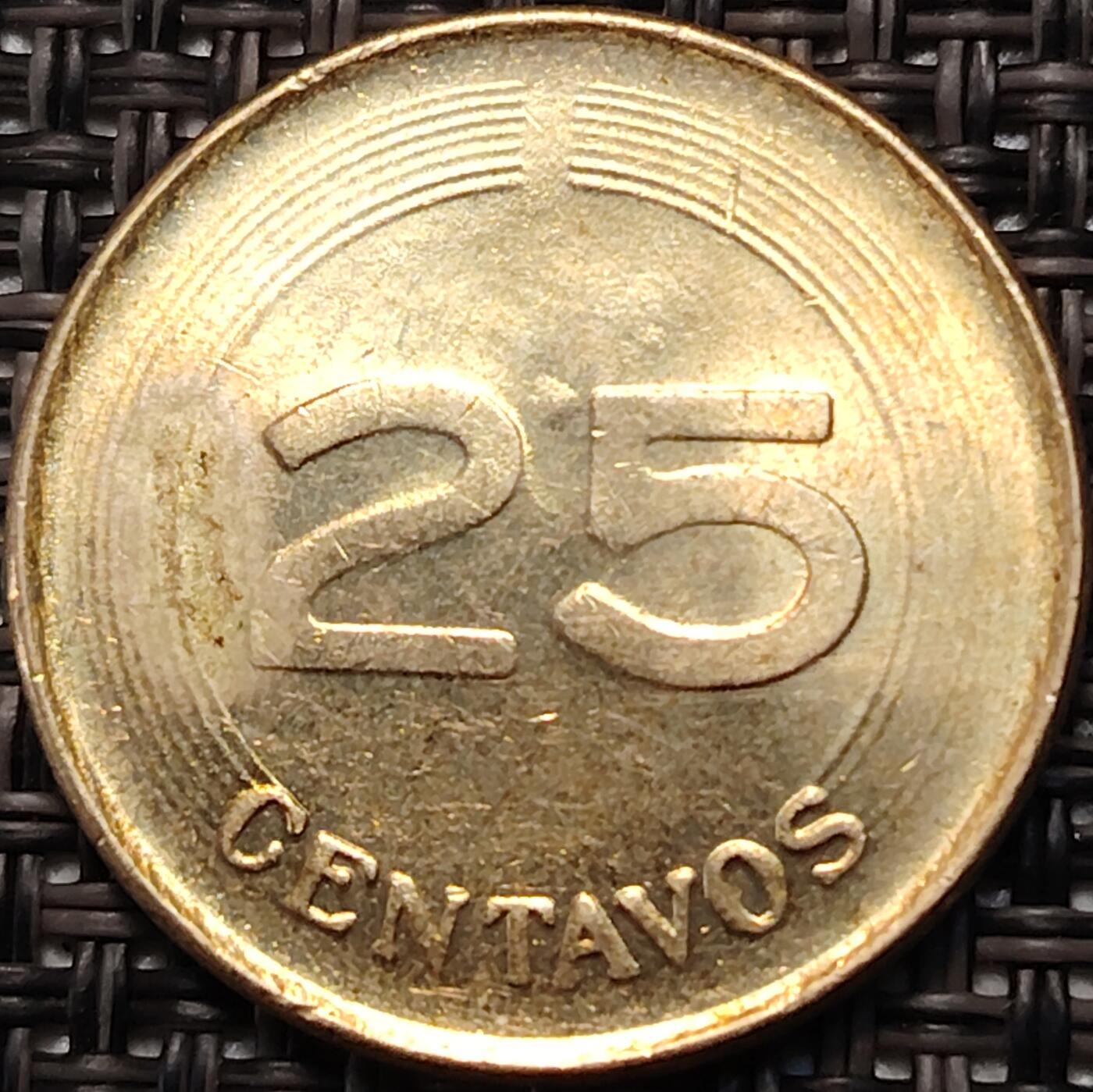 布加迪🐬～世界钱币(上海)🌾第 245 期 /  各国套币和散币 哥伦比亚🇨🇴 1979年 25分铝青铜币 桑坦德尔总统 23mm 较少见