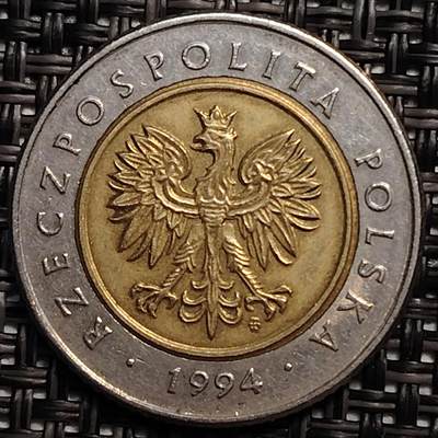 布加迪🐬～世界钱币(上海)🌾第 246 期 /  各国套币和散币 - 波兰🇵🇱 1994年 5兹罗提