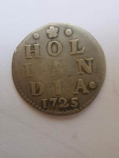 巨藏钱币第二期10月3号8点开拍古今中外硬币专场 荷兰1725年2S银币18.5mm上下1.3克