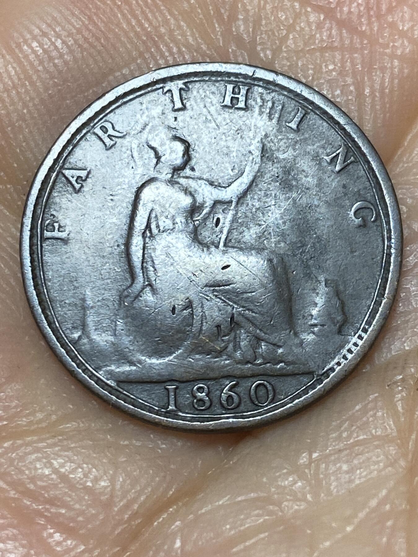 2025年第九十八场(总第一百二十四场）外国好品散币(免佣金) 英国🇬🇧1860年1法新(维多利亚女王中年桂冠)