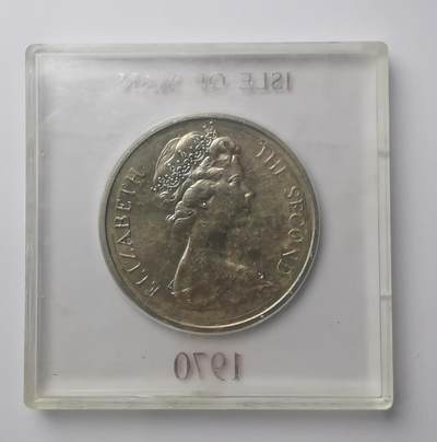 巨藏钱币第二期10月3号8点开拍古今中外硬币专场 马恩岛1970年1克朗纪念大镍币