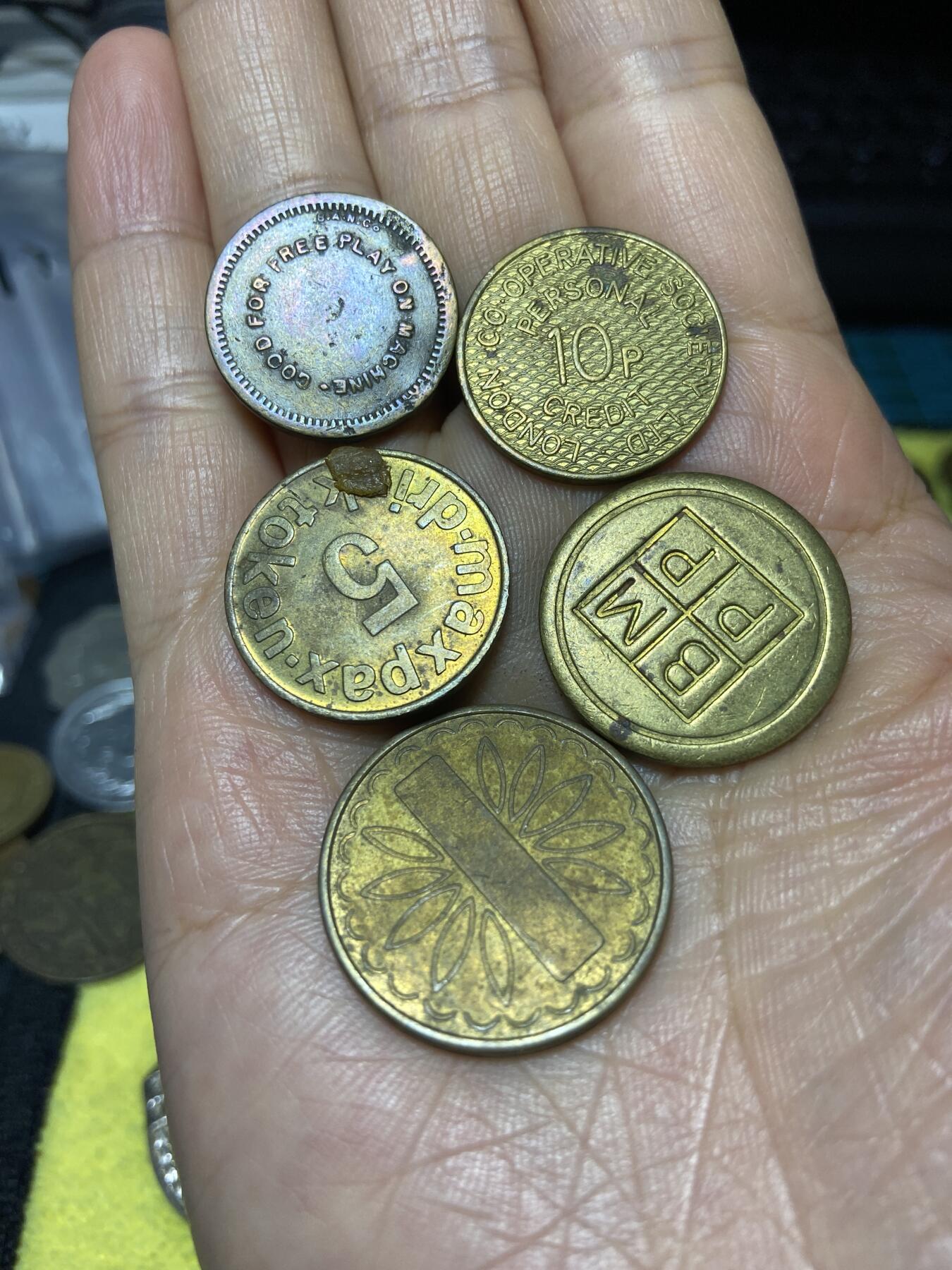 2025年第九十八场(总第一百二十四场）外国好品散币(免佣金) 各类铜代币5枚