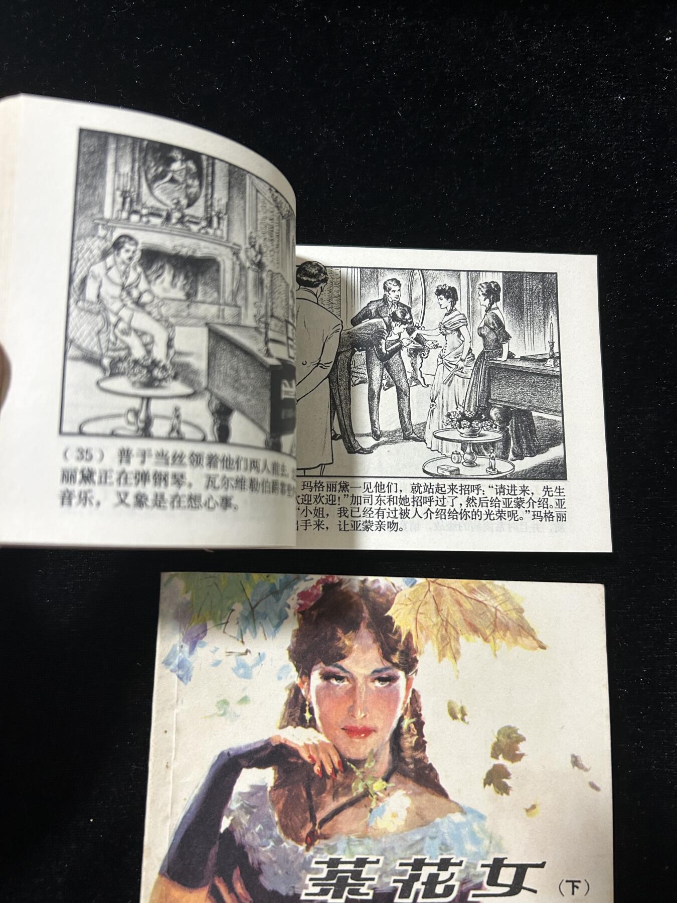 连环画拍卖专场 茶花女，上下册全套