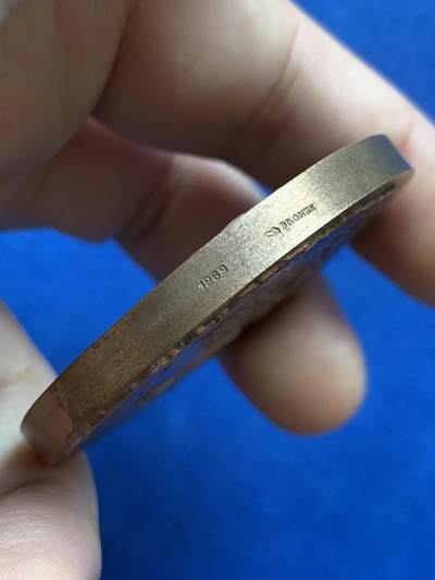 《竞宝斋》第424场 周日，周一，周二  3场连拍 （全场包邮） 法国议会颁发铜章 69.2克 49.6mm 1889 丰饶角铜标 带盒