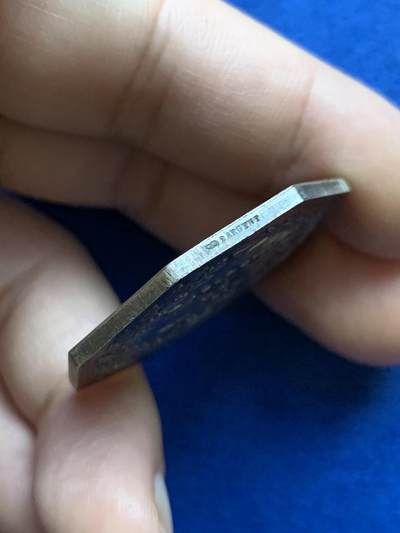 《竞宝斋》第424场 周日，周一，周二  3场连拍 （全场包邮） 法兰西银行八角银代币 丰饶角2银标 24.45克 36.2mm