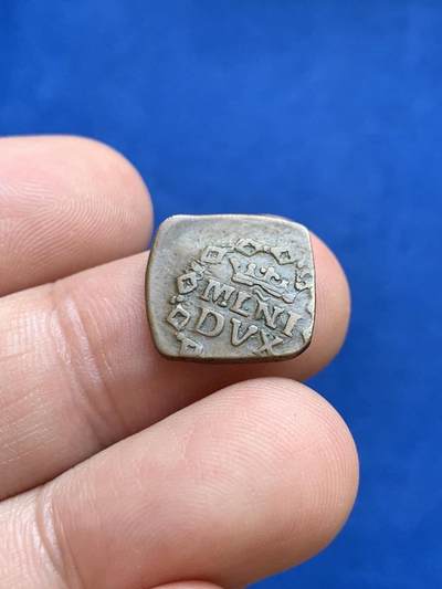 《竞宝斋》第423场 周日，周一，周二  3场连拍 （全场包邮） 意大利米兰邦国1736年1夸特里诺铜币 XF品