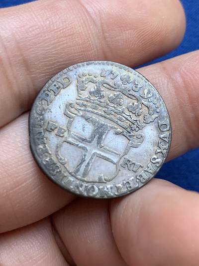 《竞宝斋》第424场 周日，周一，周二  3场连拍 （全场包邮） 意大利撒丁王国1739年5索尔蒂银币 罕见品种