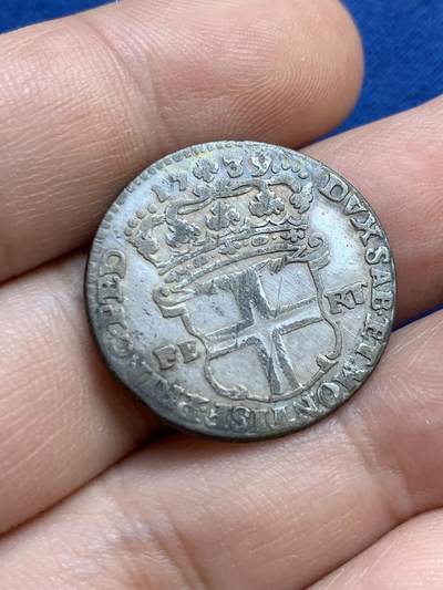 《竞宝斋》第424场 周日，周一，周二  3场连拍 （全场包邮） 意大利撒丁王国1739年5索尔蒂银币 罕见品种