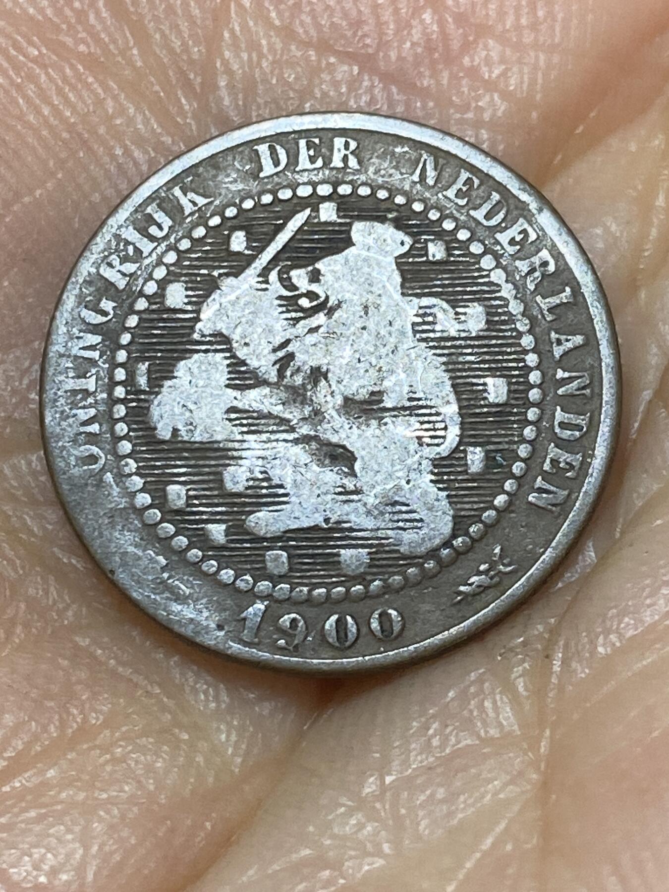2025年第九十八场(总第一百二十四场）外国好品散币(免佣金) 荷兰🇳🇱1900年1分(威廉明娜女王时期第一版，small date)