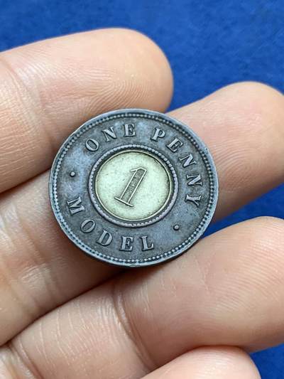 《竞宝斋》第424场 周日，周一，周二  3场连拍 （全场包邮） 英国小维银芯双色1便士 品相还不错