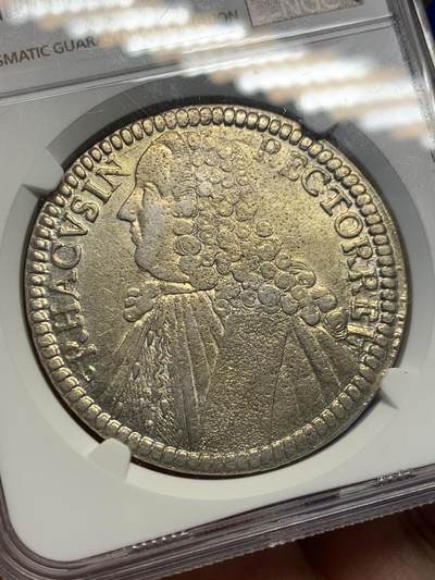 《竞宝斋》第424场 周日，周一，周二  3场连拍 （全场包邮） NGC AU58 拉古萨1769年泰勒大银币