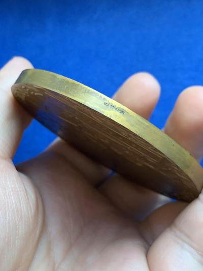 《竞宝斋》第424场 周日，周一，周二  3场连拍 （全场包邮） 法国电力女神大铜章 151克 67.4mm 丰饶角铜标