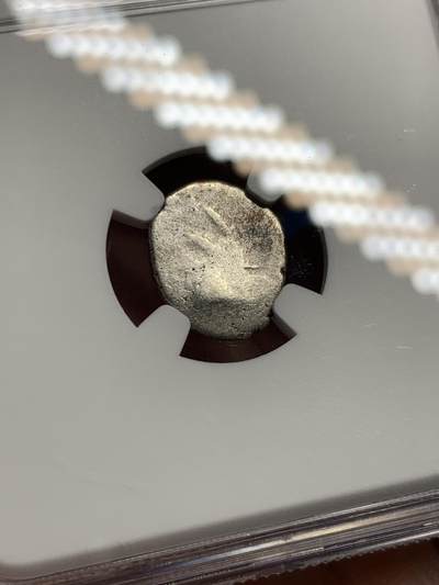 《竞宝斋》第424场 周日，周一，周二  3场连拍 （全场包邮） NGC AU55 柬埔寨 1600-1860 神鸟小鸟 2PE 打制银币