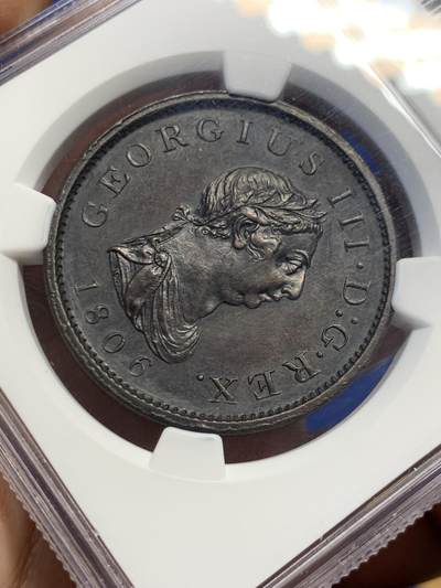 《竞宝斋》第424场 周日，周一，周二  3场连拍 （全场包邮） NGC UNCD 英国 1806年 乔治三世 1便士铜币 SOHO厂经典出品