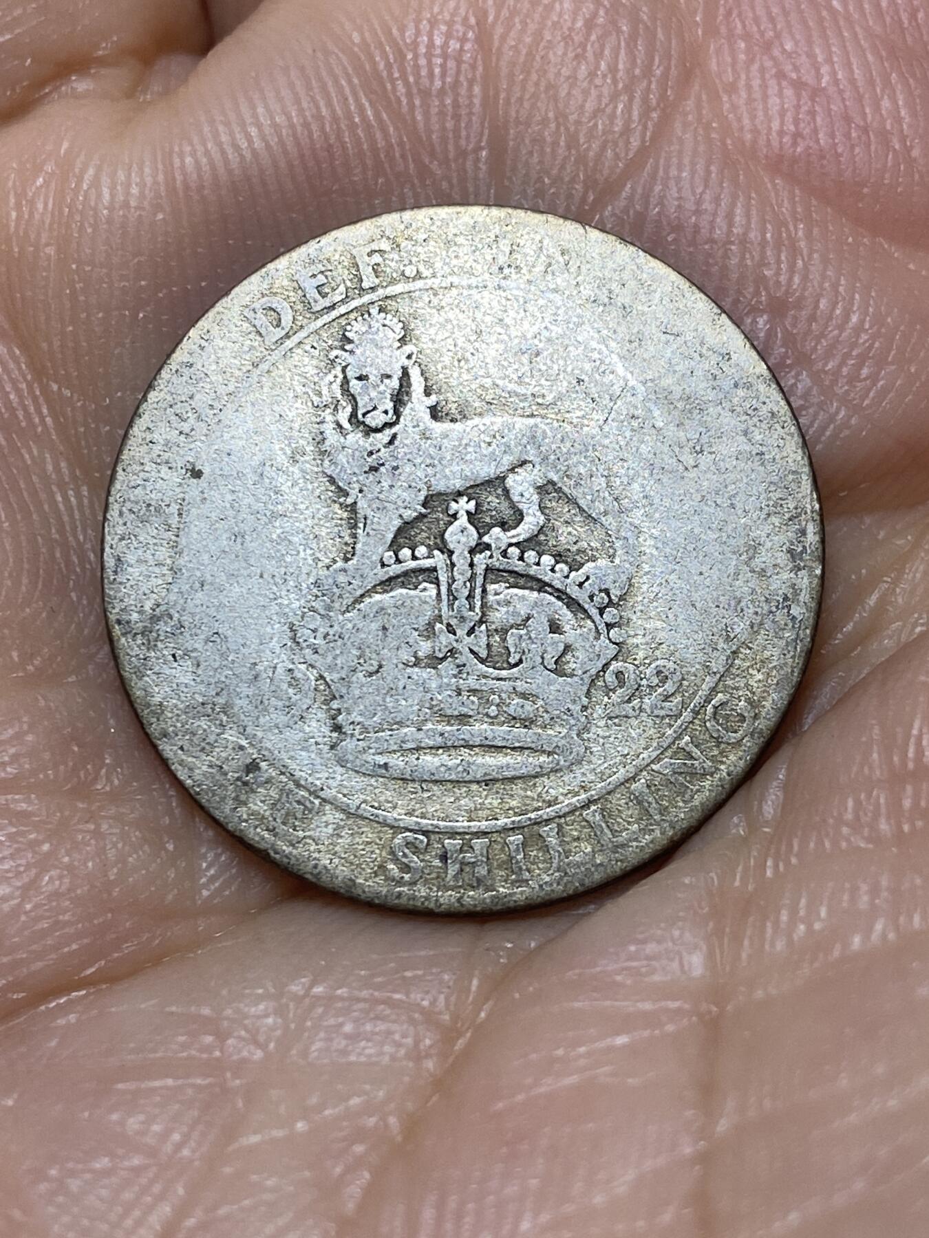 2025年第九十八场(总第一百二十四场）外国好品散币(免佣金) 英国🇬🇧1922年1先令银币(乔治五世第二版，500银)