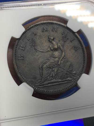 《竞宝斋》第424场 周日，周一，周二  3场连拍 （全场包邮） NGC UNCD 英国 1806年 乔治三世 1便士铜币 SOHO厂经典出品