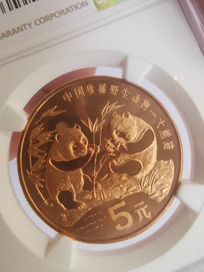 巨藏钱币第二期10月3号8点开拍古今中外硬币专场 NGC-MS66-RD-PL1993年5元熊猫铜币