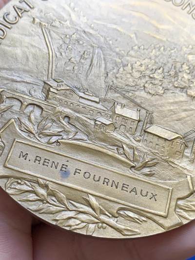 《竞宝斋》第424场 周日，周一，周二  3场连拍 （全场包邮） 法国电力女神大铜章 151克 67.4mm 丰饶角铜标