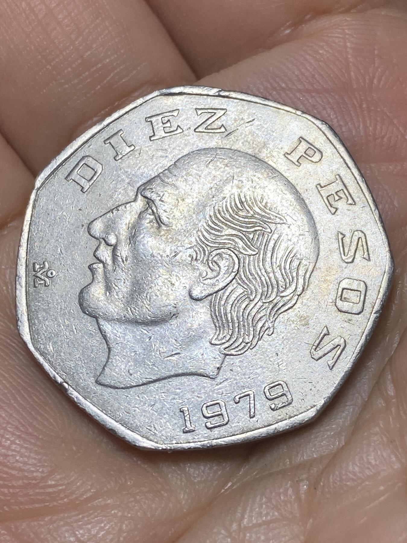 2025年第九十八场(总第一百二十四场）外国好品散币(免佣金) 墨西哥🇲🇽1979年10比索(第二版厚版)