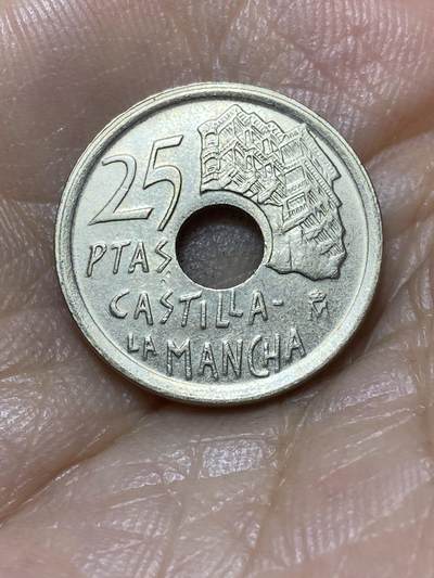 2025年第九十八场(总第一百二十四场）外国好品散币(免佣金) - 西班牙🇪🇸1996年25比塞塔(卡斯蒂利亚–拉曼恰自治区纪念币)