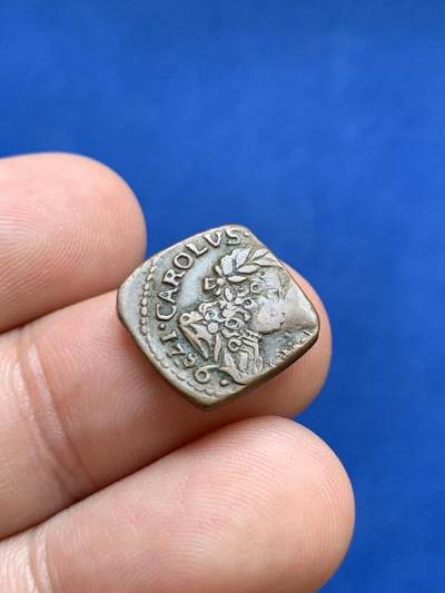 《竞宝斋》第423场 周日，周一，周二  3场连拍 （全场包邮） 意大利米兰邦国1736年1夸特里诺铜币 XF品