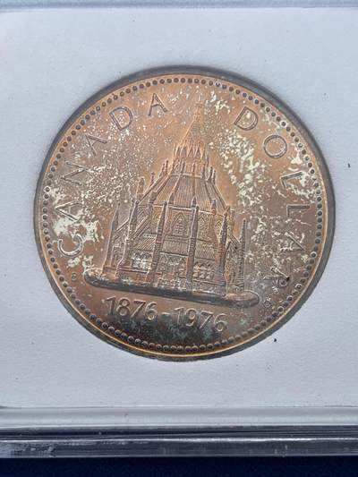 《竞宝斋》第424场 周日，周一，周二  3场连拍 （全场包邮） NNC SP70 加拿大1元精制银币 议会纪念 银价高涨 值得收藏