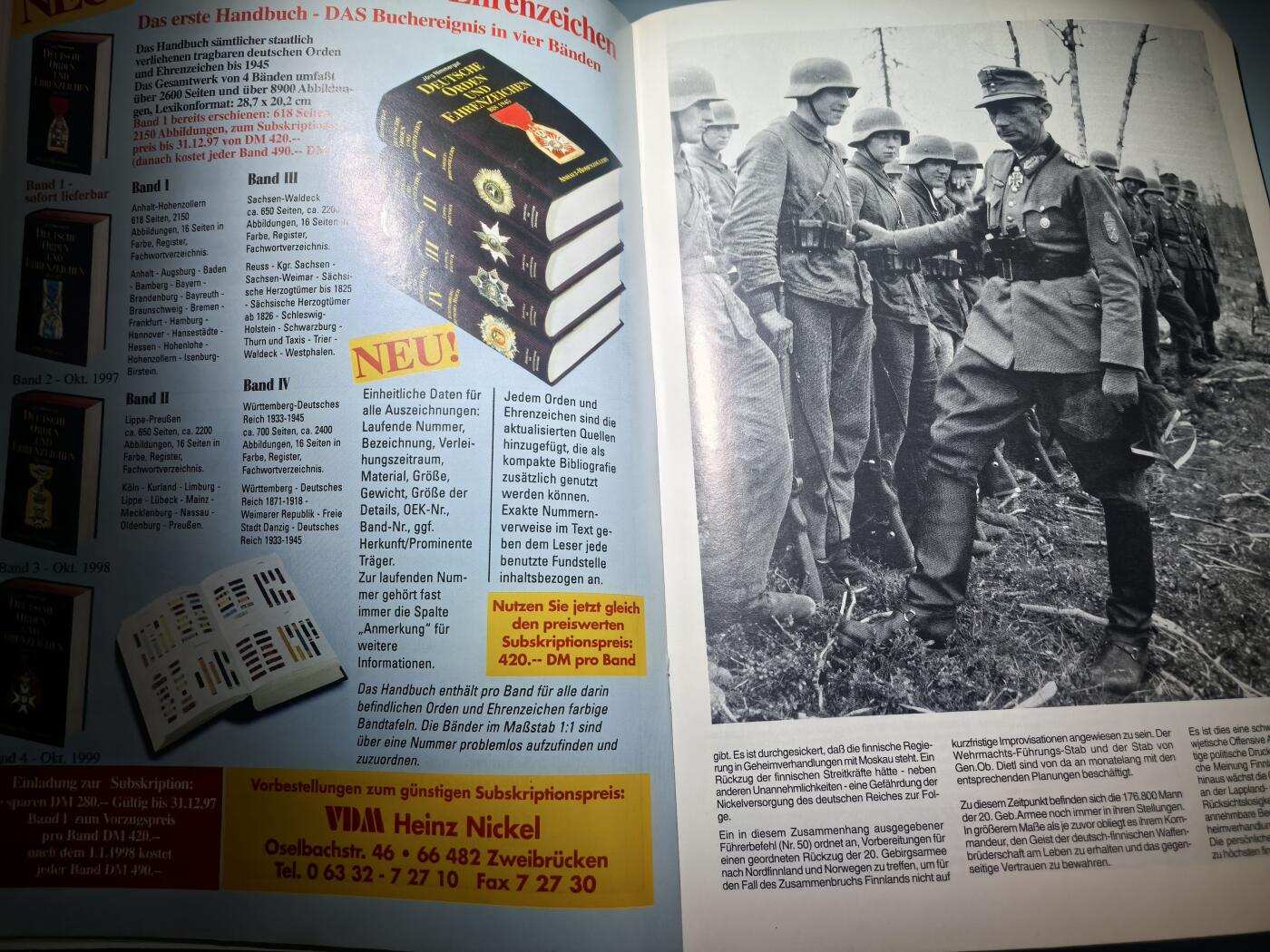 盛世勋华——号角文化勋章邮票专场拍卖第281期 德国出版 Militaria-Magazin杂志 1997年8-10月刊总第87期 50页