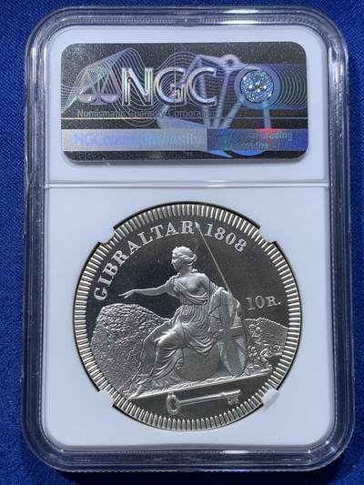 《竞宝斋》第424场 周日，周一，周二  3场连拍 （全场包邮） NGC PF69UC 直布罗陀2007乔治三世银制10R臆造版幻想币 资料显示发行量仅50枚