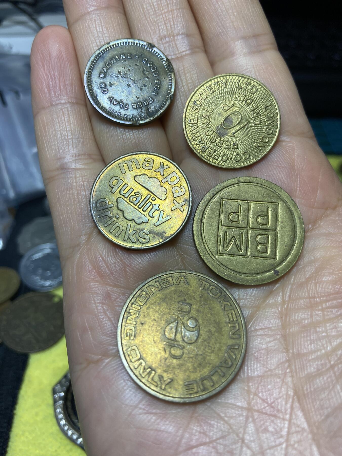 2025年第九十八场(总第一百二十四场）外国好品散币(免佣金) 各类铜代币5枚