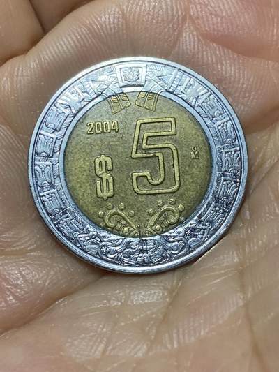 2025年第九十八场(总第一百二十四场）外国好品散币(免佣金) - 墨西哥🇲🇽2004年5比索