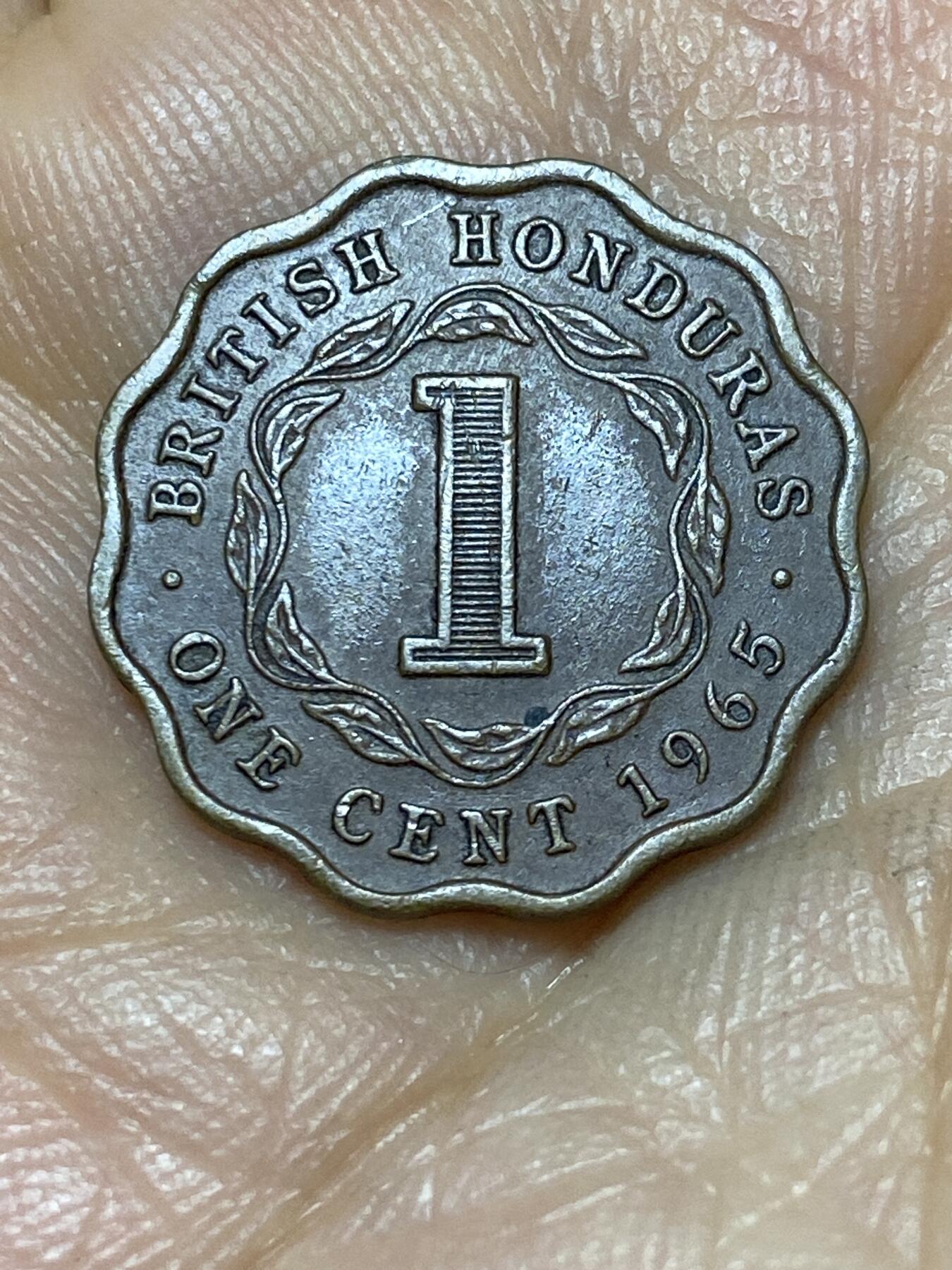 2025年第九十八场(总第一百二十四场）外国好品散币(免佣金) 英属洪都拉斯1965年1分(伊丽莎白二世青年带冠)