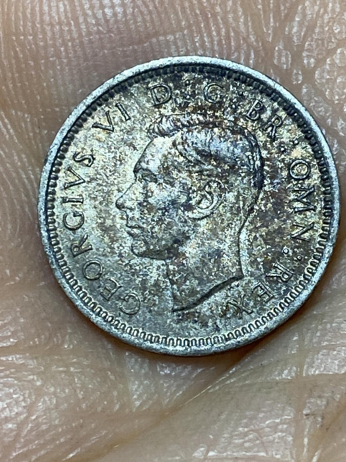 2025年第九十八场(总第一百二十四场）外国好品散币(免佣金) 英国🇬🇧1939年3便士银币(乔治六世第一版，500银)